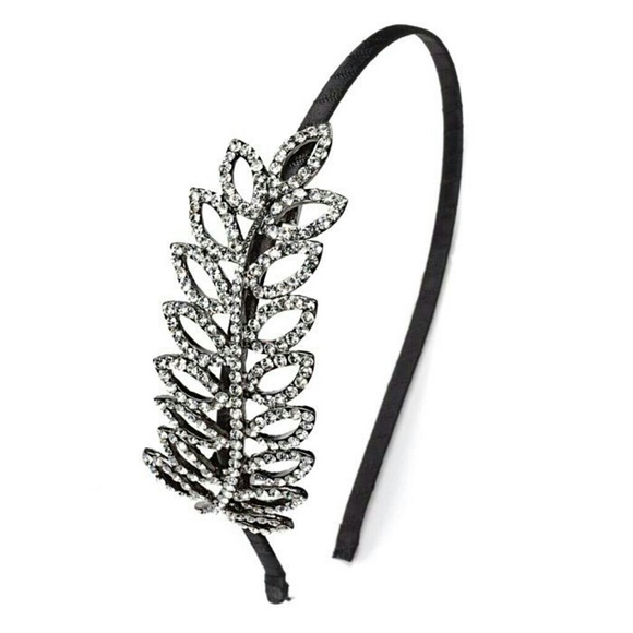 🌴2 for $55🌴Sparkle crystal leaves fancy headband - Picture 2 of 3