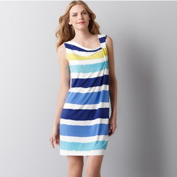 LOFT Dresses & Skirts - Striped T-Shirt Dress