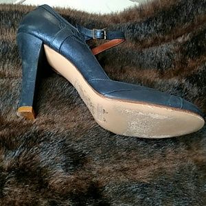 Marc Jacobs | Shoes | Marc Jacobs Blue Metallic Mary Jane Pump | Poshmark