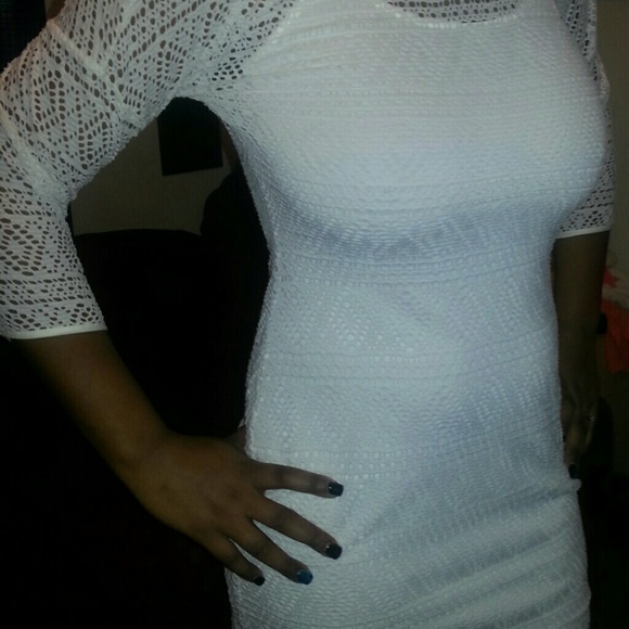 Off white knit dress