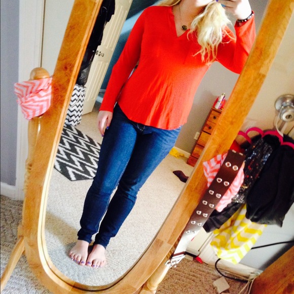 Red old navy long sleeve shirt