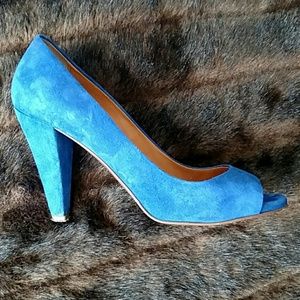 Madewell peep toe pumps