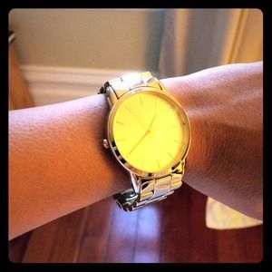 Gold boyfriend watch in original Asos box.