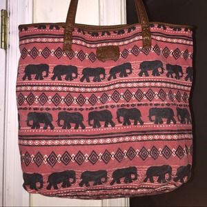 Elephant print tote