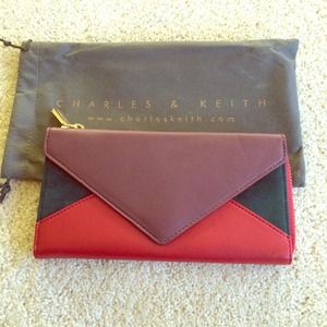 Beautiful leather/suede envelope clutch wallet.