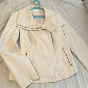 Light tan leather like jacket