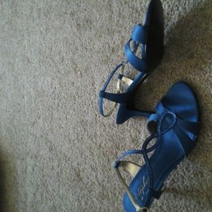 Royal Blue beaded shoes