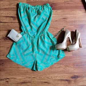 Strapless Shorts Romper excellent condition!