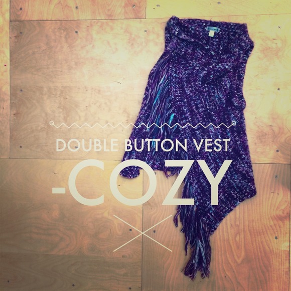 Cozy Up Double Button Vest