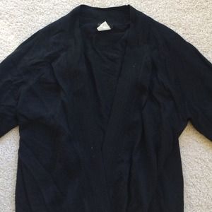 J Crew black merino wool cardigan. Size m