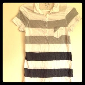 Grey Stripes Collared T by Old Navy!