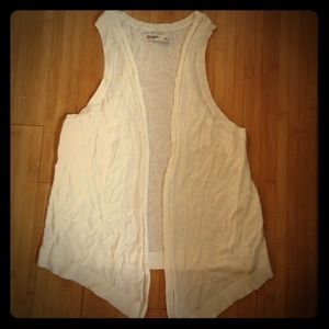 Sleeveless White Cardigan by Old Navy
