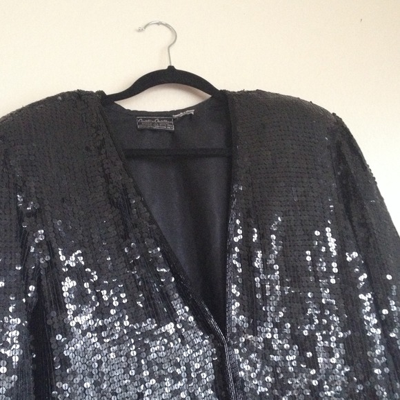 Creative Creations Vintage Sequined Silk Jacket - Picture 2 of 3