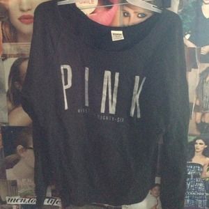 Vs pink off the shoulder sweater