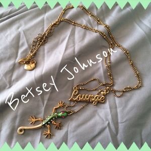 Betsey Johnson Lizard Lounge Necklace
