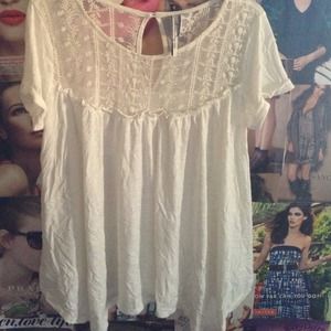 White baby doll shirt