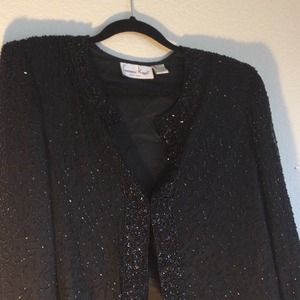 Laurence Kazar Beaded Silk Vintage Jacket