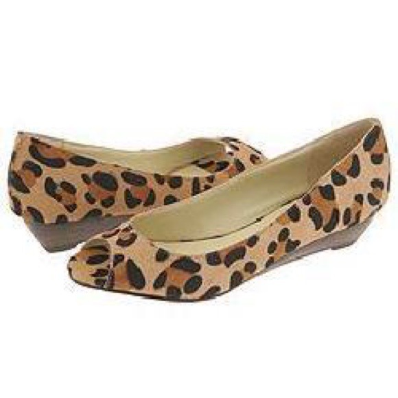 Steve Madden Shoes - Steve Madden Peeptoe Mini Cheetah Wedges