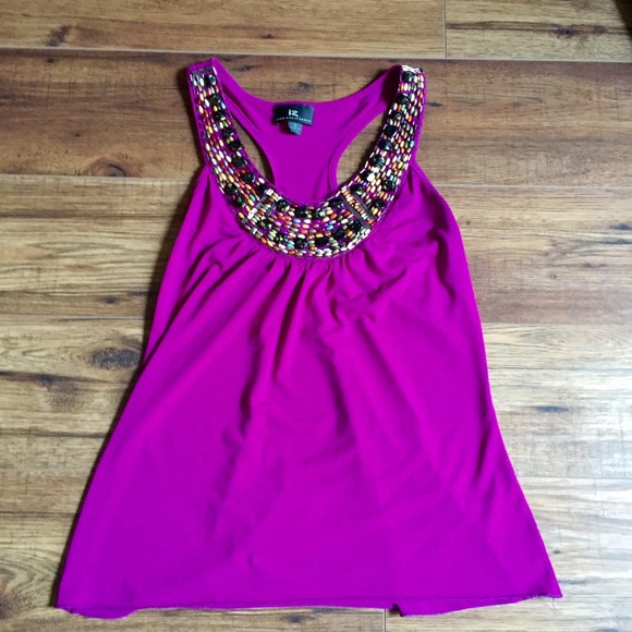 Beaded Racerback Top. - Picture 2 of 4