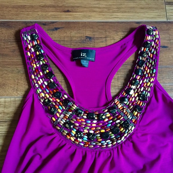 Beaded Racerback Top. - Picture 3 of 4