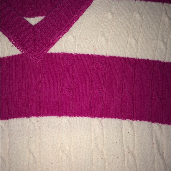 Pink and white Old Navy striped sweater - Picture 2 of 2