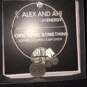 Alex and Ani silver Born to be something bracelet