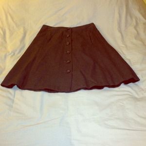 Banana Republic button front gray a-line skirt 12