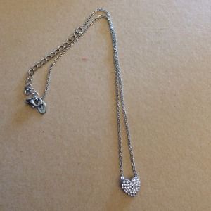 ❌❌SOLD❌❌Cookie Lee bling heart necklace!
