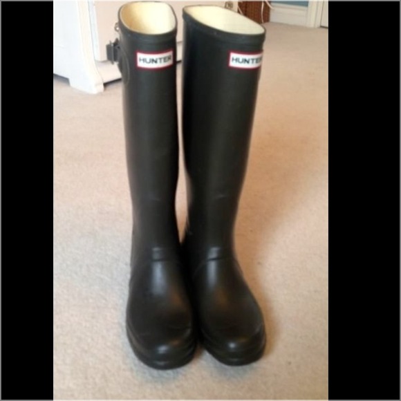 Matte, chocolate brown, Hunter Rainboots