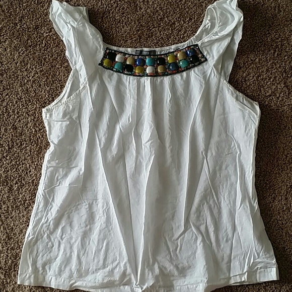 White beaded shirt