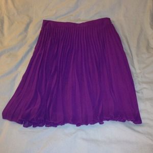 The Limited purple chiffon pleated skirt large