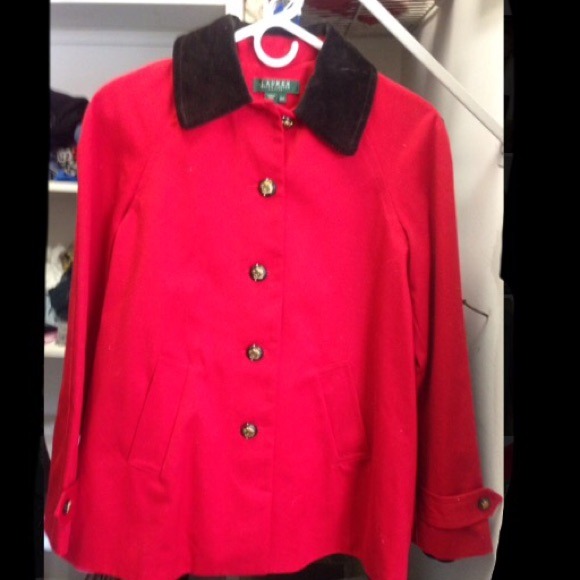 Petite red Ralph Lauren Peacoat