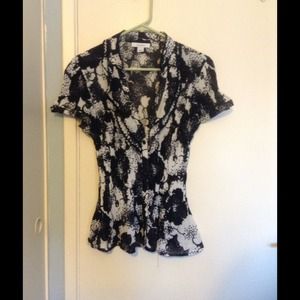 SOLD Black&White Buttoned Blouse
