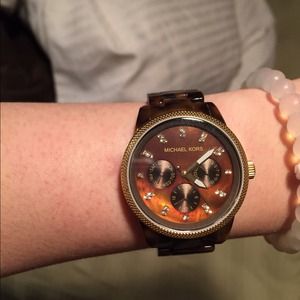 Michael kors tortoise watch
