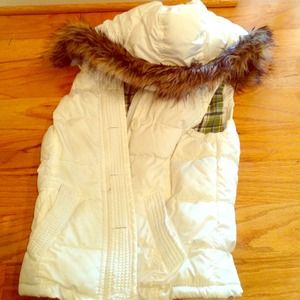 White puffy vest