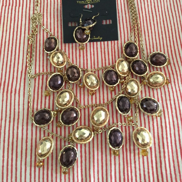 Necklace and earrings