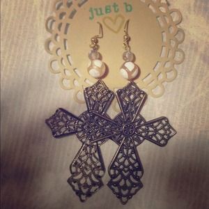 Just Be Cross Earrings