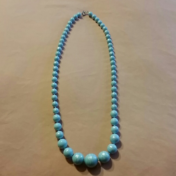 Blue bead necklace - Picture 1 of 4