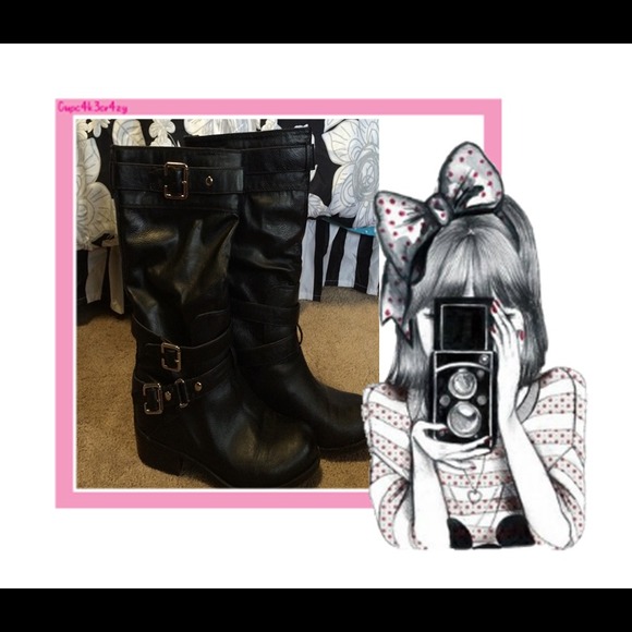 Black Moto Boots