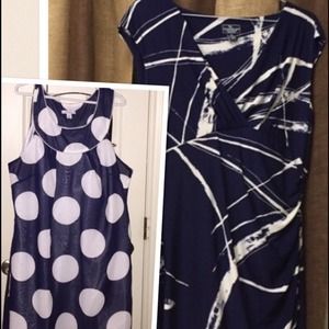 Bundle of blue and white dresses