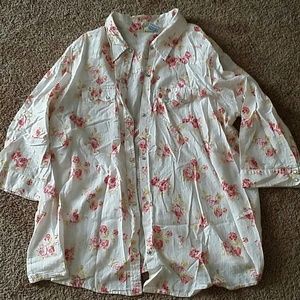 Floral button up shirt