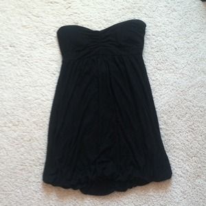 Strapless black dress