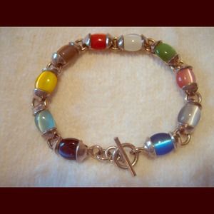 Nordstrom 925 Silver Multicolored Stone Bracelet