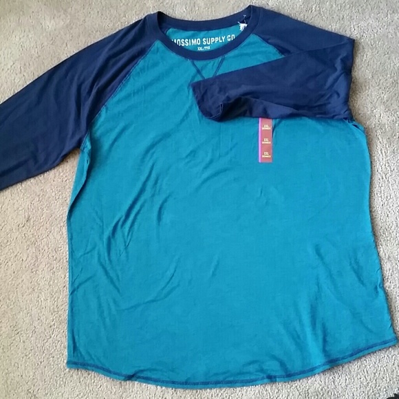 Teal and Navy Crewneck Tee