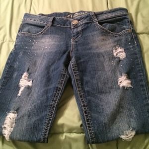 Distressed jeans