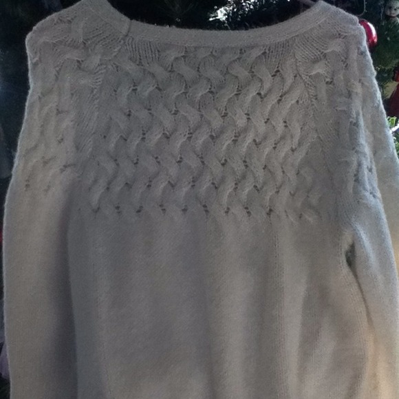 White oversized chunky sweater