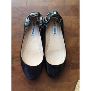 Steve Madden patent ballet flats