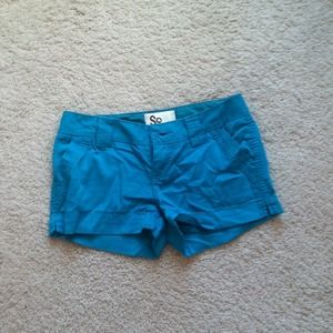 Aqua colored shorts