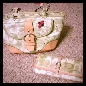 SUPER RARE coach lady bug bag and wallet!