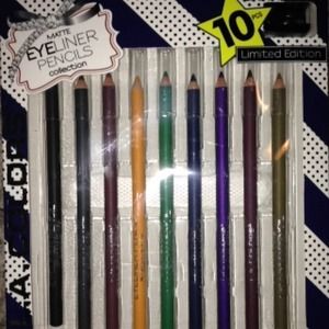 L.A. Colors 9 piece eyeliner set w/bonus sharpener